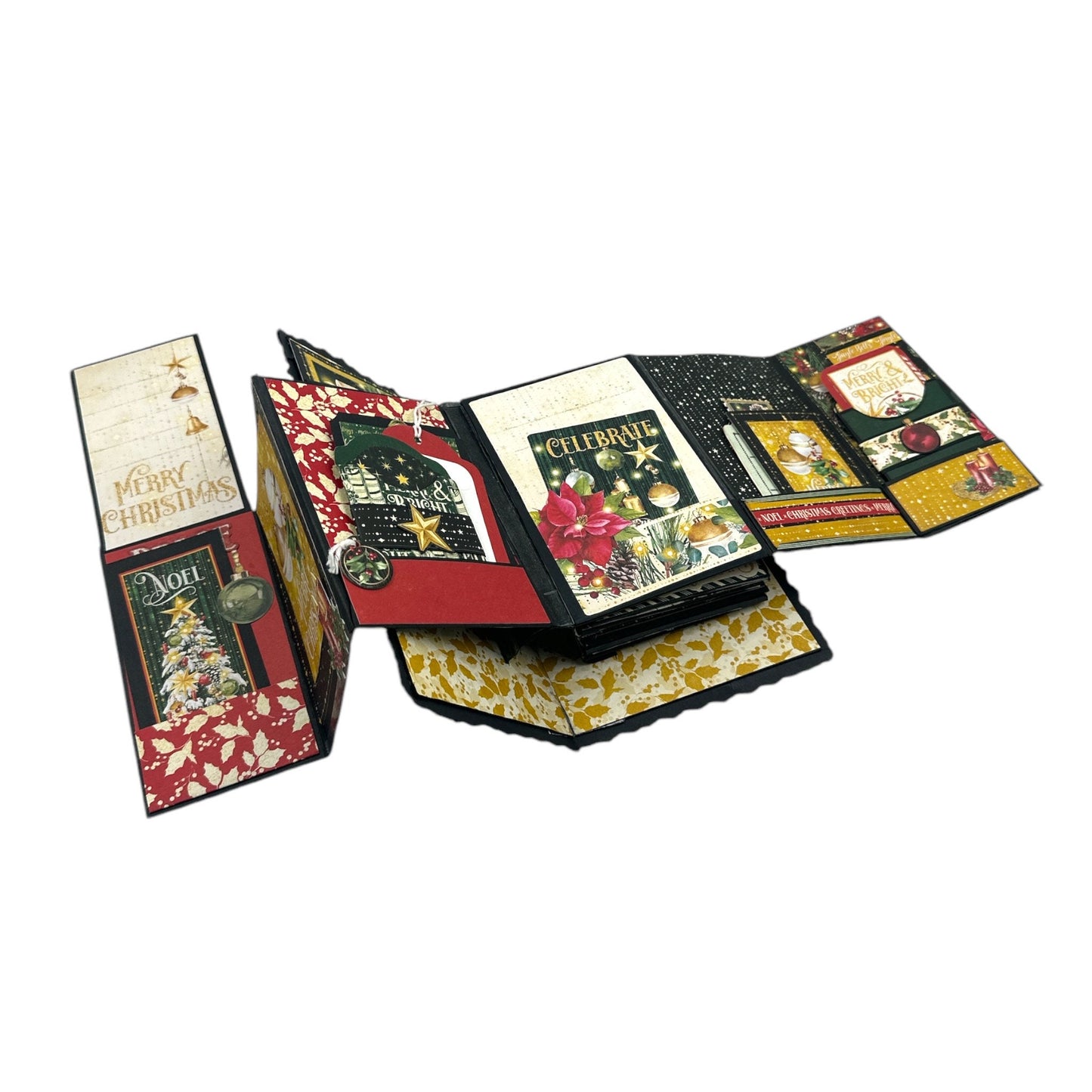 Handcrafted Merry & Bright Christmas House Paper Creation image 7