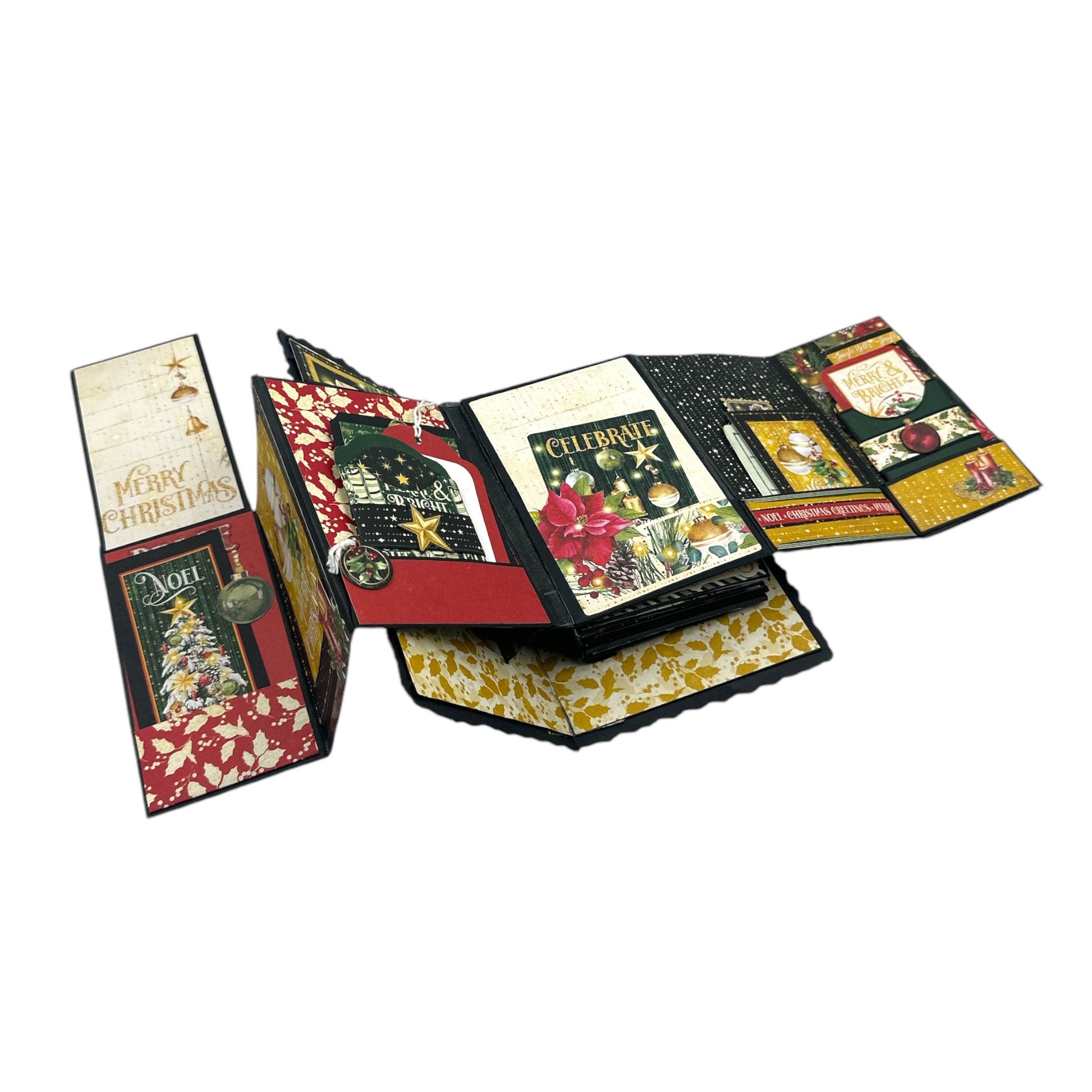 Handcrafted Merry & Bright Christmas House Paper Creation image 7