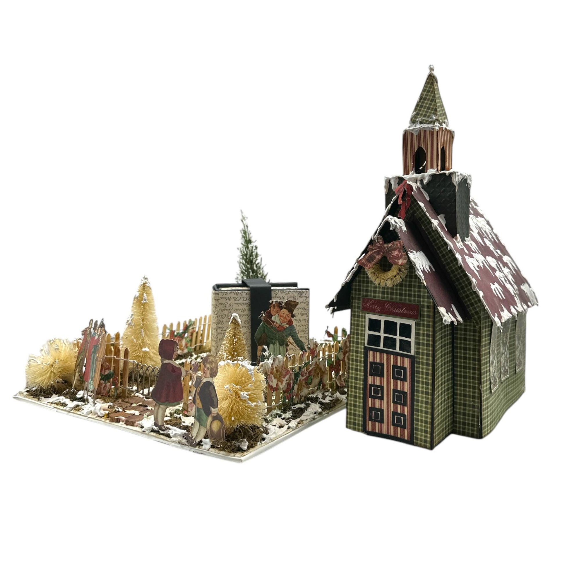 Handcrafted A Christmas Carol Church Paper Creation with Mini Album image 4