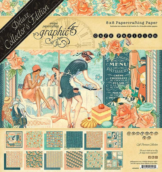 Graphic 45 Cafe Parisian 8x8 Deluxe Collector's Edition image 0