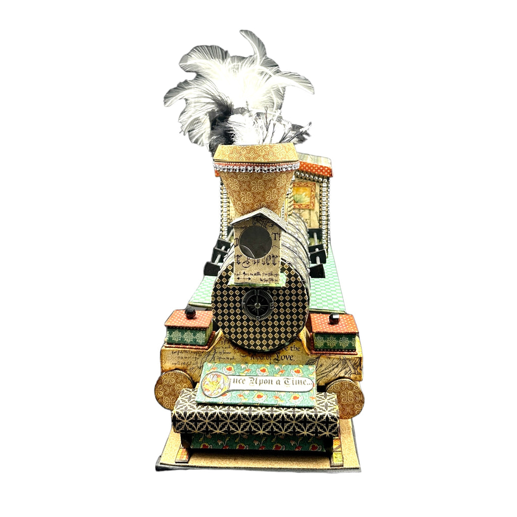 Handcrafted Enchanted Forest Train Engine with Hidden Mini Album image 5
