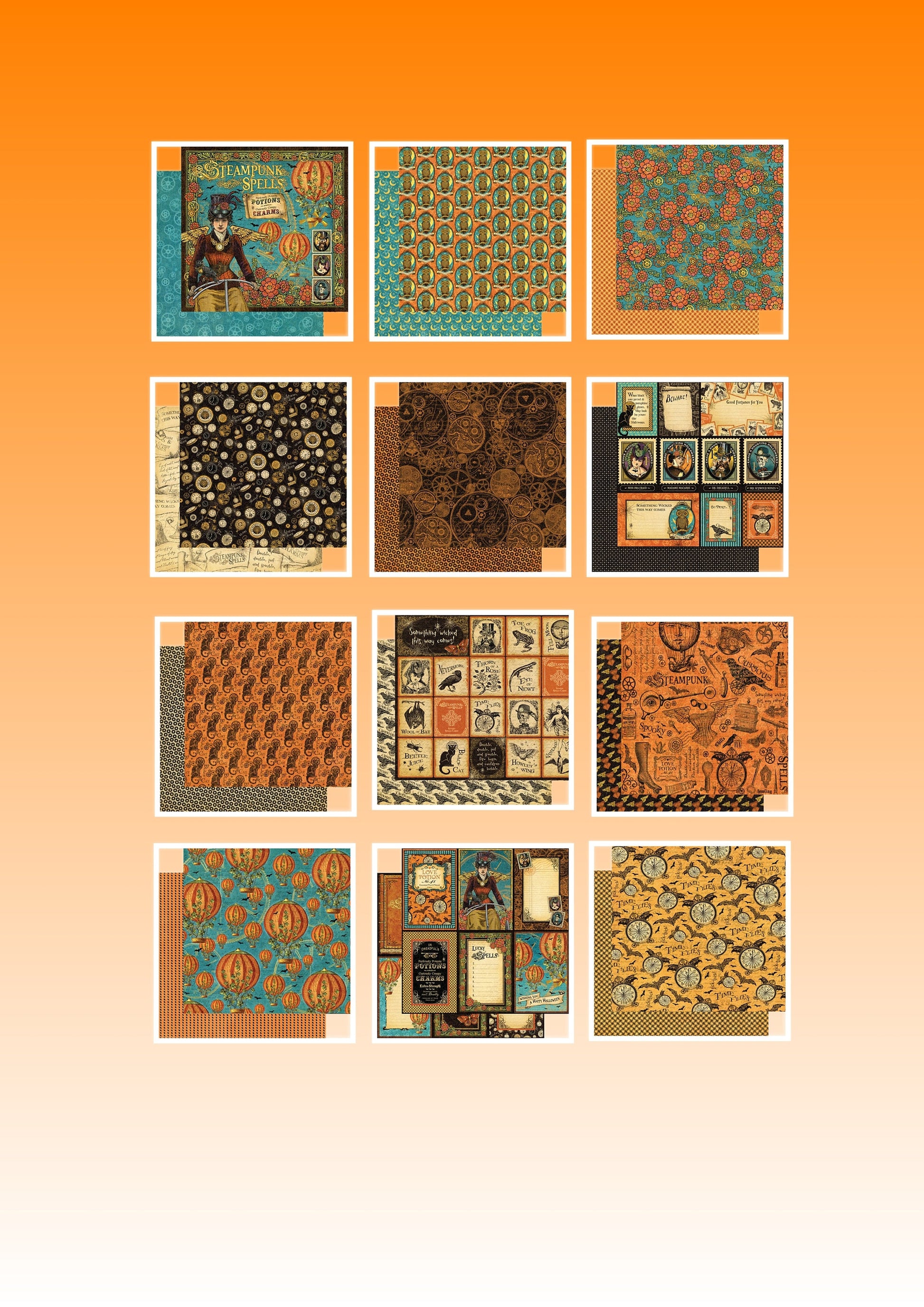 Graphic 45 Steampunk Spells 8x8 Paper Pack - SKU 4502479 image 1