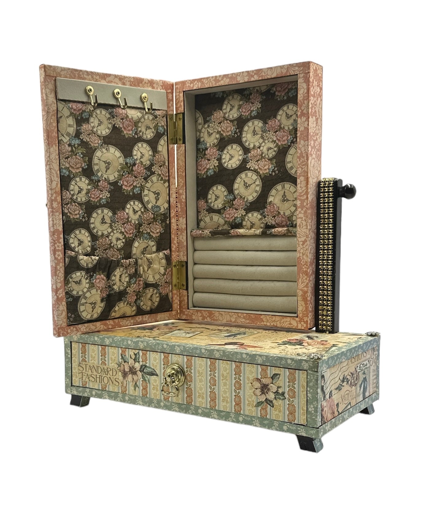 Handcrafted A Ladies Diary Jewelry Box Altered Art Paper Creation image 2