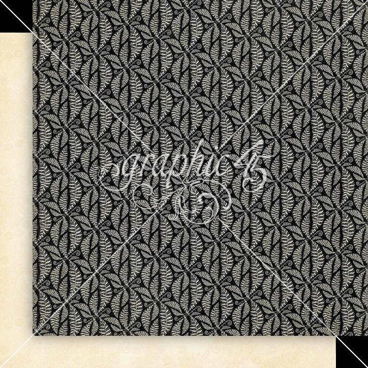 Graphic 45 Curiouser & Curiouser 2×12 Patterns and Solids Pack – SKU 4502939 image 3