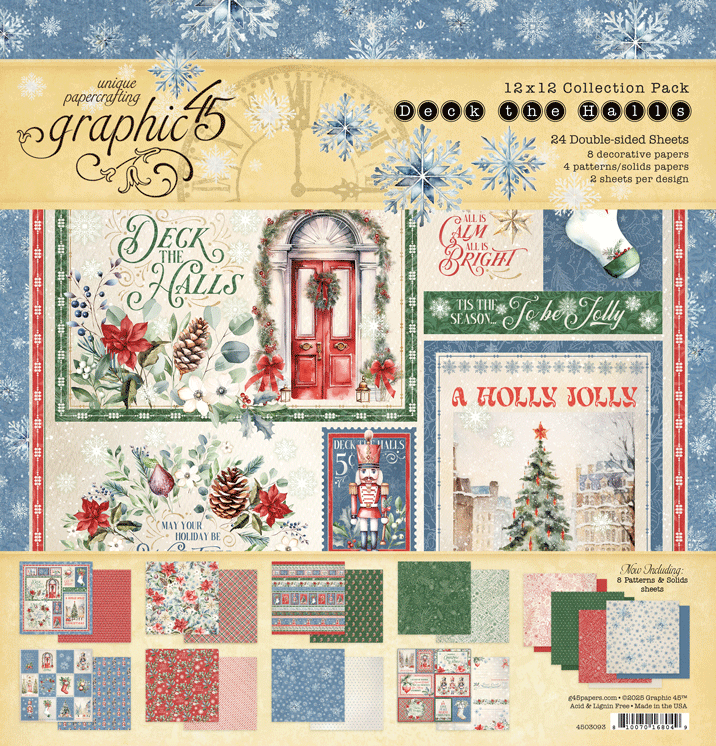 Graphic 45 Deck the Halls 12×12 Collection Pack – SKU: 4503093