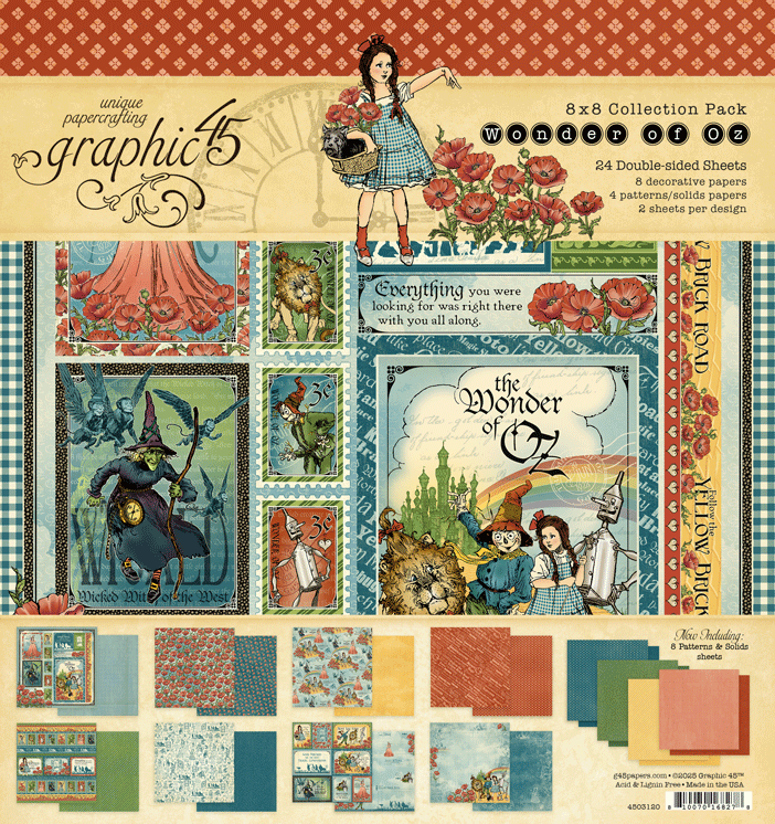 Graphic 45 Wonder of Oz 8×8 Collection Pack – SKU 4503120