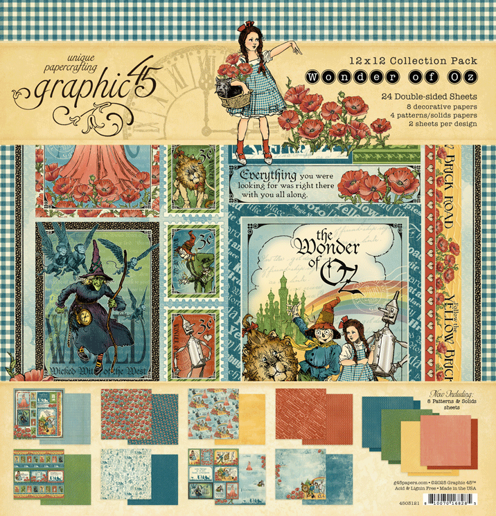 Graphic 45 Wonder of Oz 12×12 Collection Pack – SKU 4503121