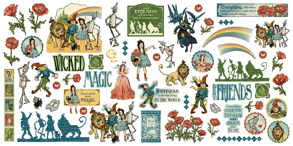 Graphic 45 Wonder of Oz Ephemera Set – SKU 4503124