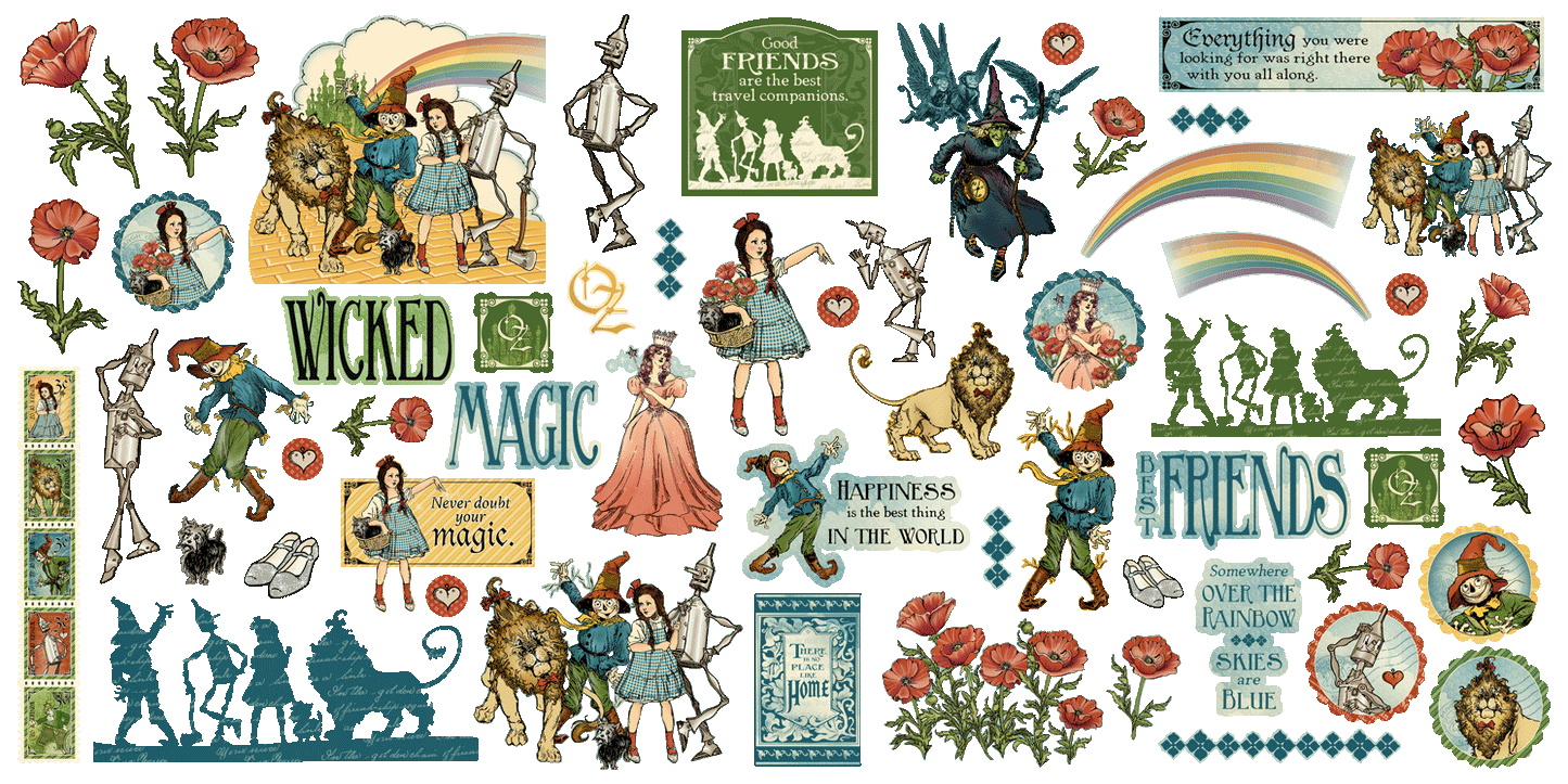 Graphic 45 Wonder of Oz Ephemera Set – SKU 4503124