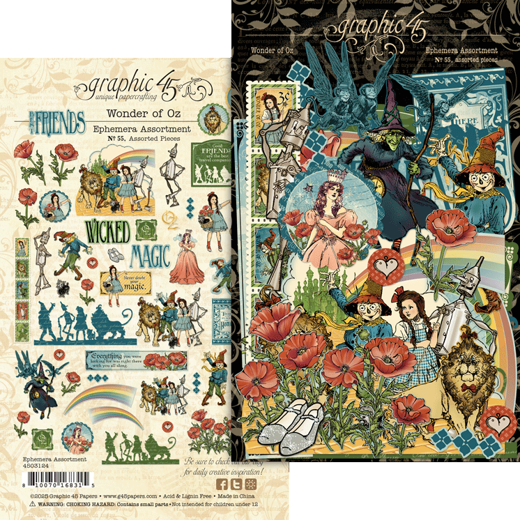 Graphic 45 Wonder of Oz Ephemera Set – SKU 4503124