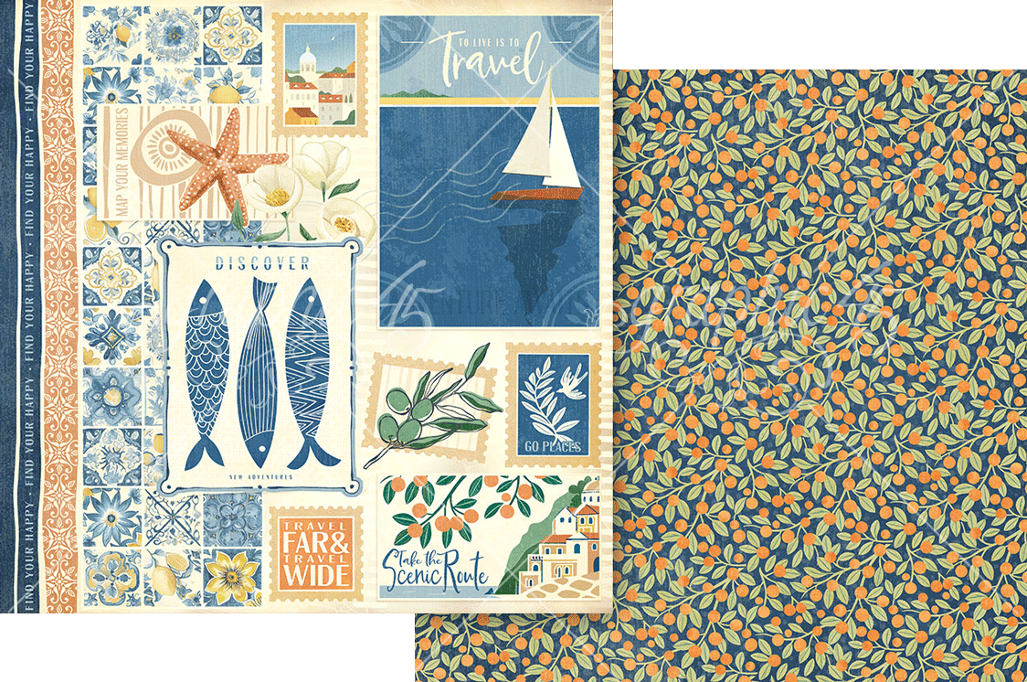 Graphic 45 Scenic Route 8×8 Collection Pack – SKU 4503194