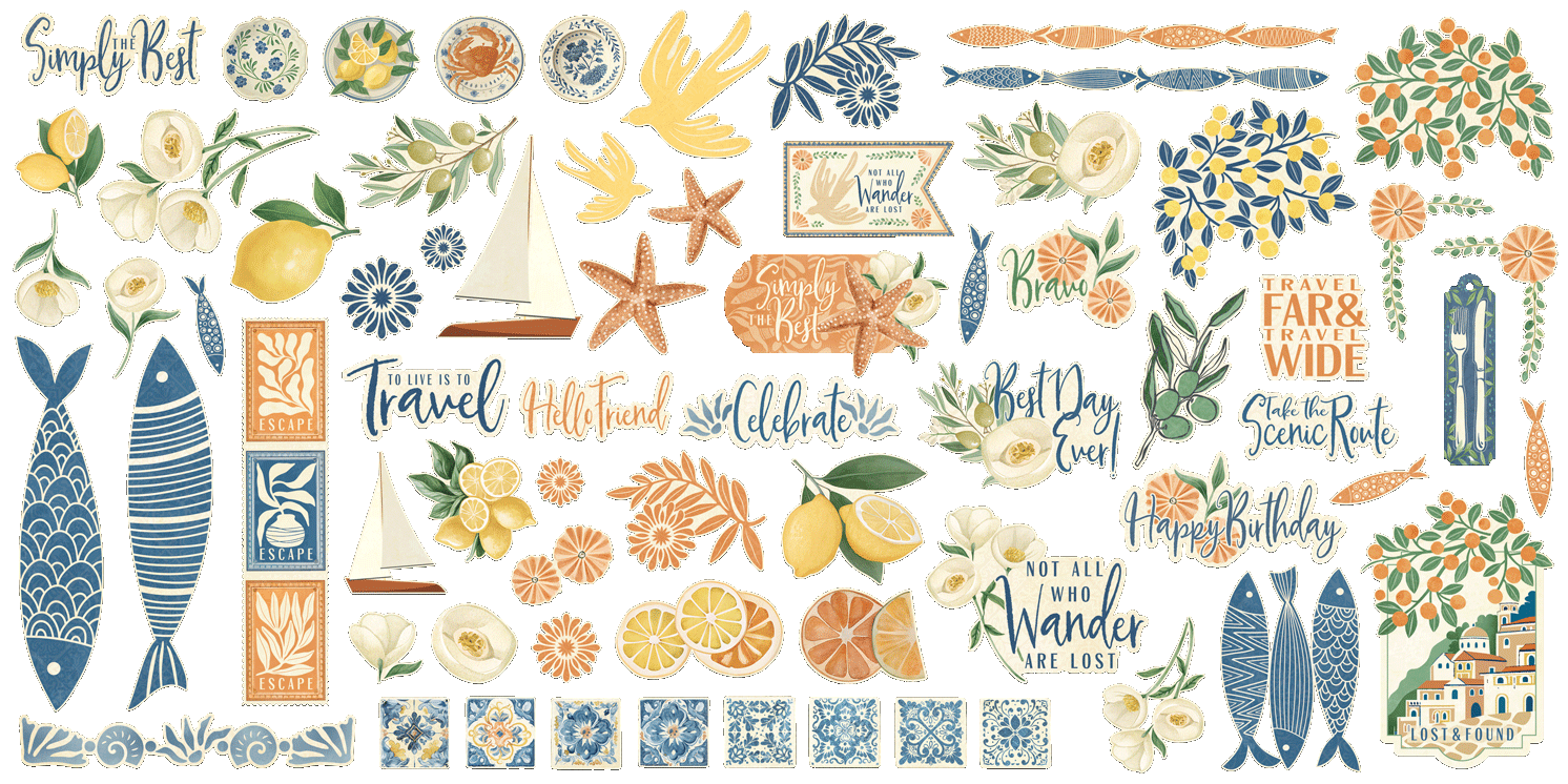 Graphic 45 Scenic Route Ephemera Set – SKU 4503198