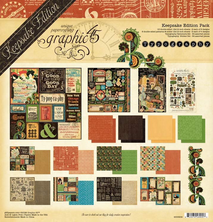 Graphic 45 Typography Keepsake Edition - SKU 4303202