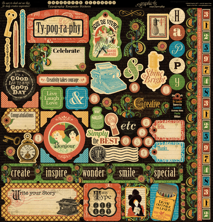 Graphic 45 Typography Keepsake Edition - SKU 4303202