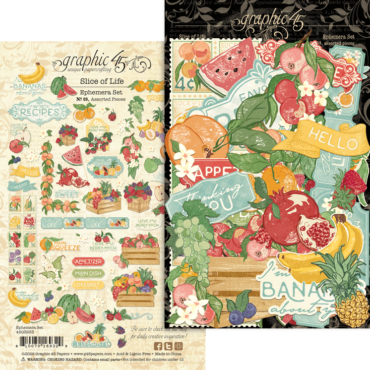 Graphic 45 Slice of Life Ephemera Set – SKU 4503233