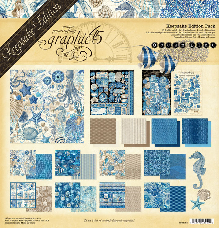 Graphic 45 Ocean Blue Keepsake Edition - SKU 4503255