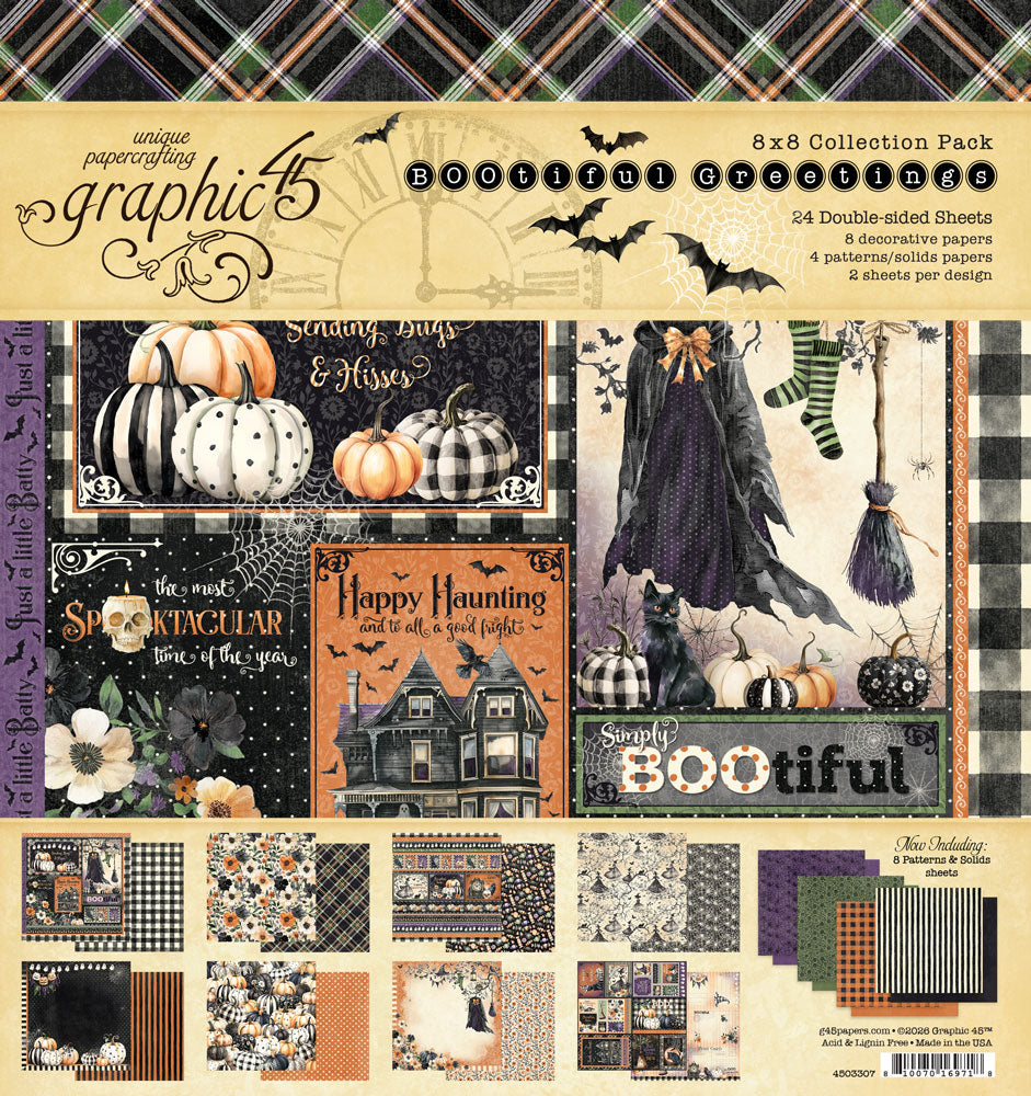 Graphic 45 - BOOtiful Greetings 8×8 Collection Pack – SKU: 4503307