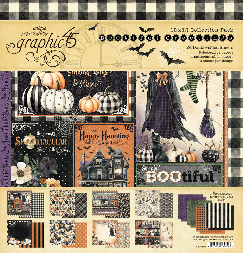 Graphic 45 - BOOtiful Greetings 12×12 Collection Pack – SKU: 4503308