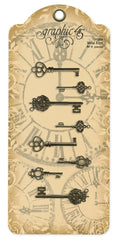 Graphic 45 Antique Brass Orante Metal Keys - SKU 4500545 image 0