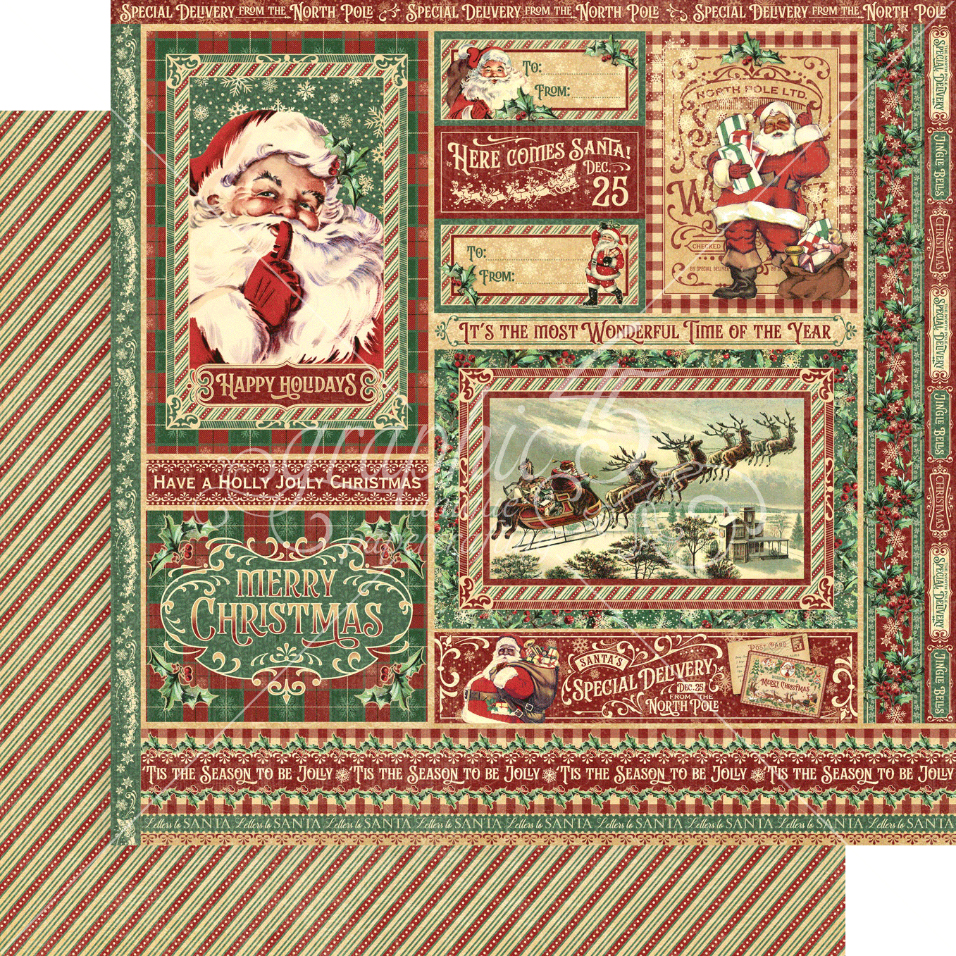Graphic 45 Letters to Santa 12x12 Collection Pack with Stickers - SKU 4502697 image 5