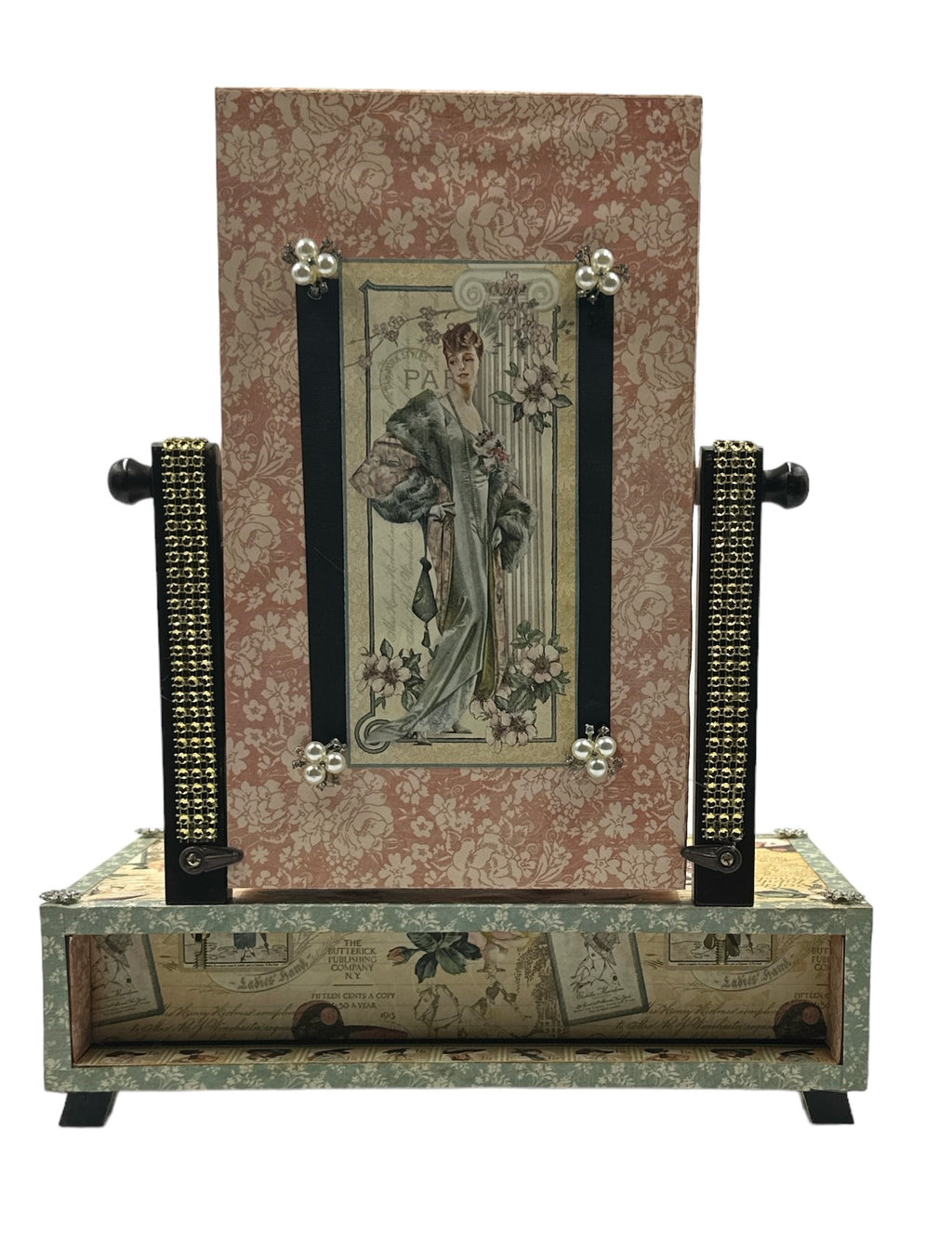Handcrafted A Ladies Diary Jewelry Box Altered Art Paper Creation image 1