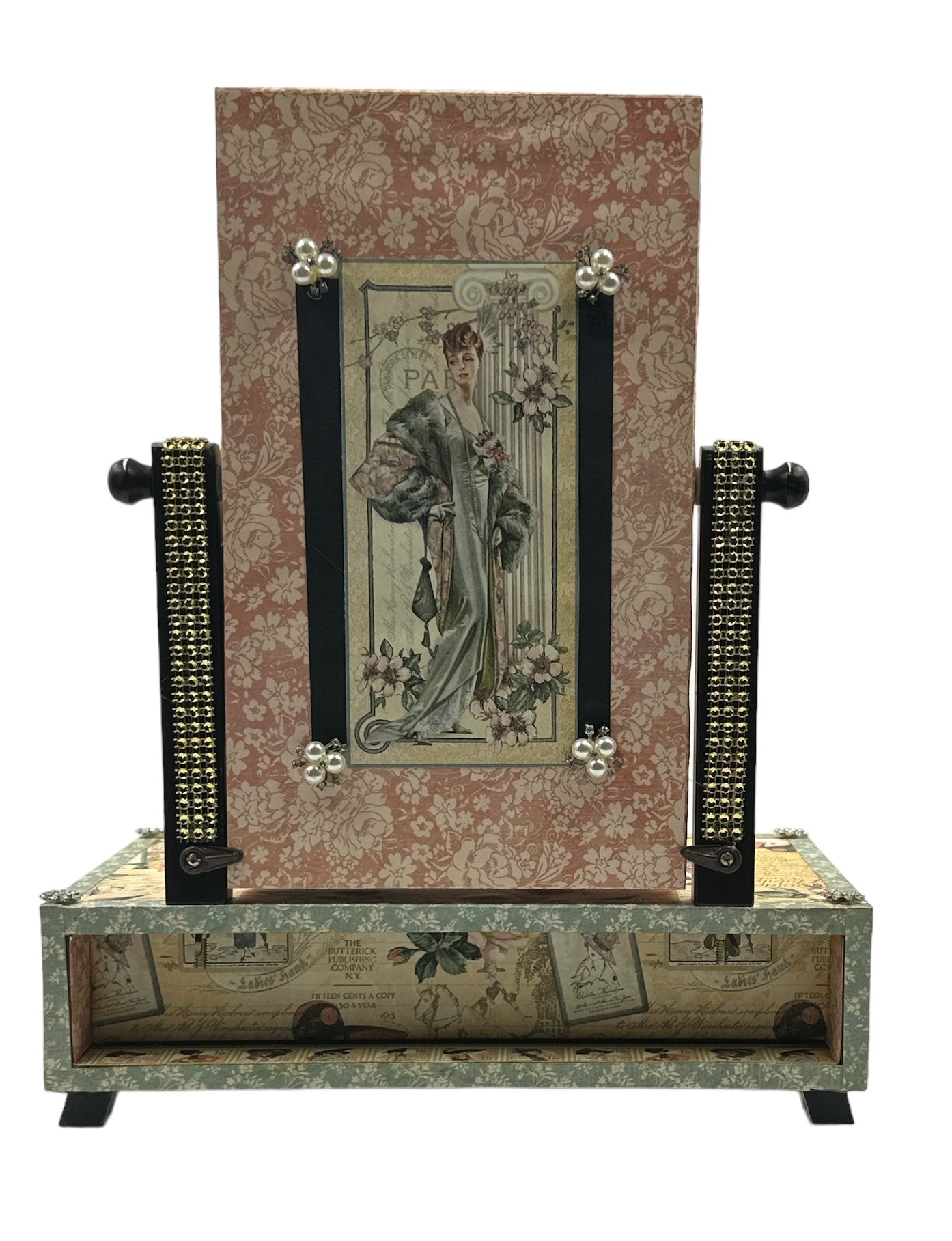 Handcrafted A Ladies Diary Jewelry Box Altered Art Paper Creation image 1