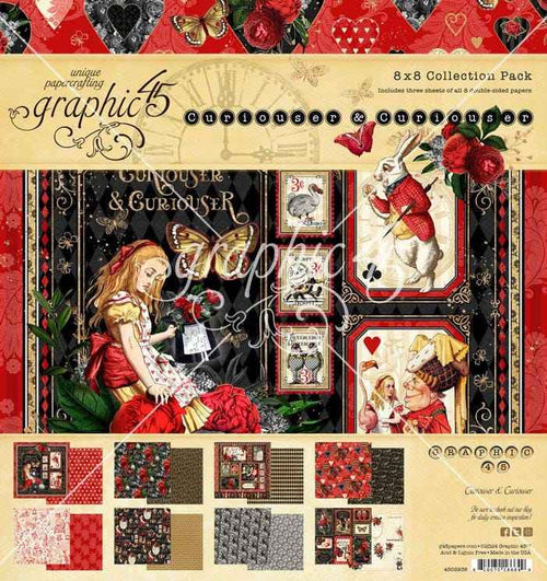 Graphic 45 Curiouser & Curiouser 8×8 Collection Pack – SKU 4502936