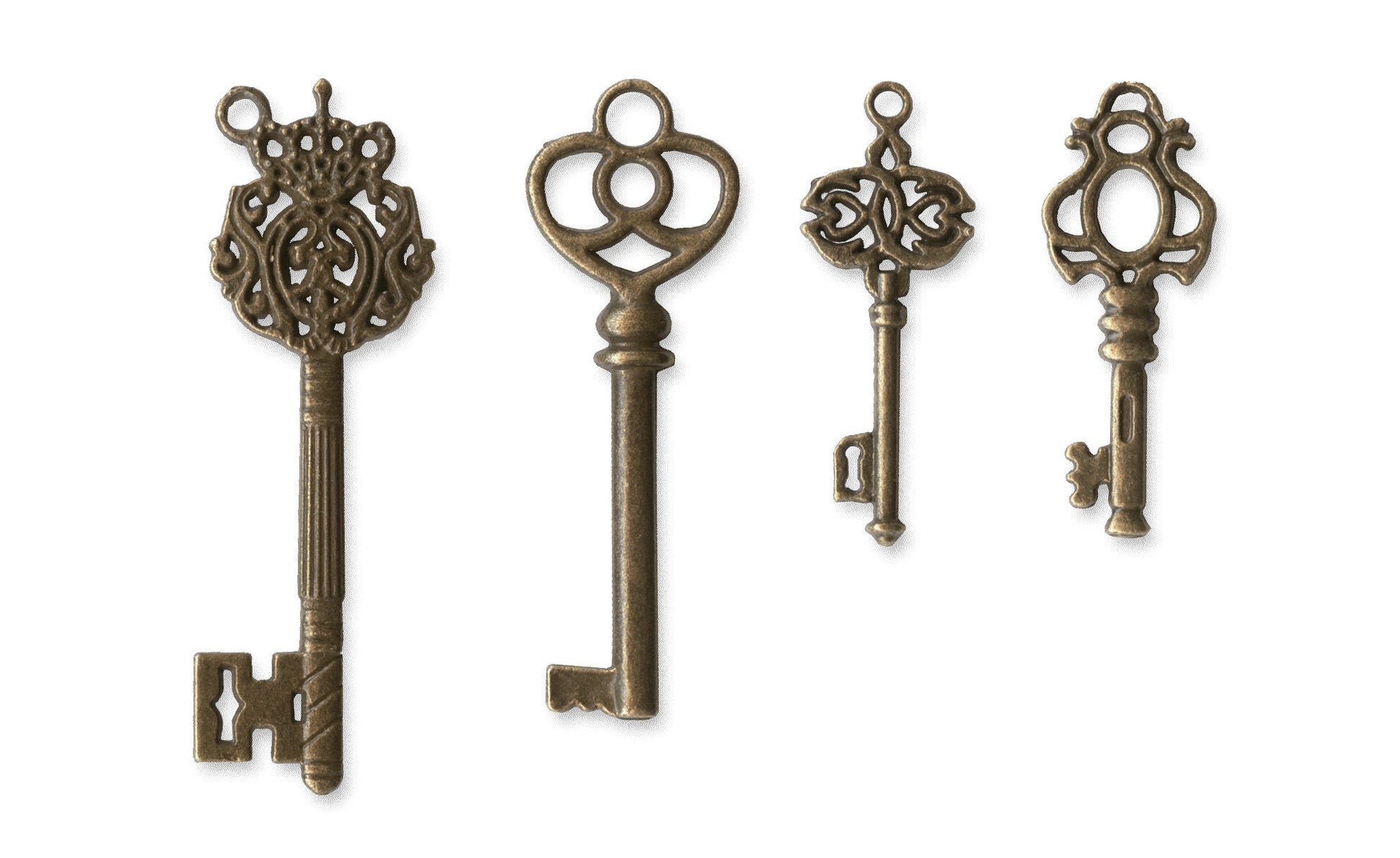 Graphic 45 Antique Brass Orante Metal Keys - SKU 4500545 image 1