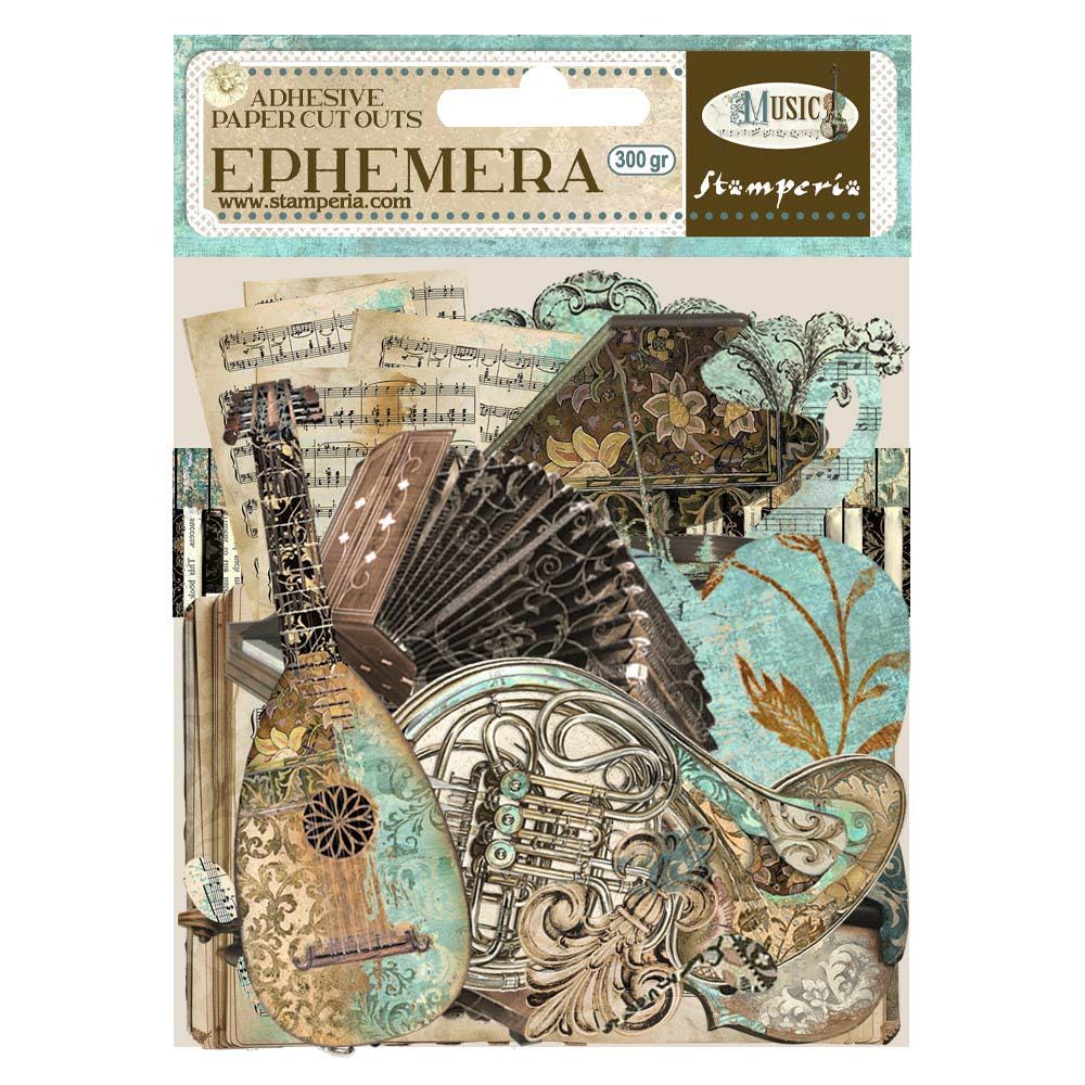 Stamperia Music Collection Ephemera Adhesive Cut Outs - SKU DFLCT56 image 0