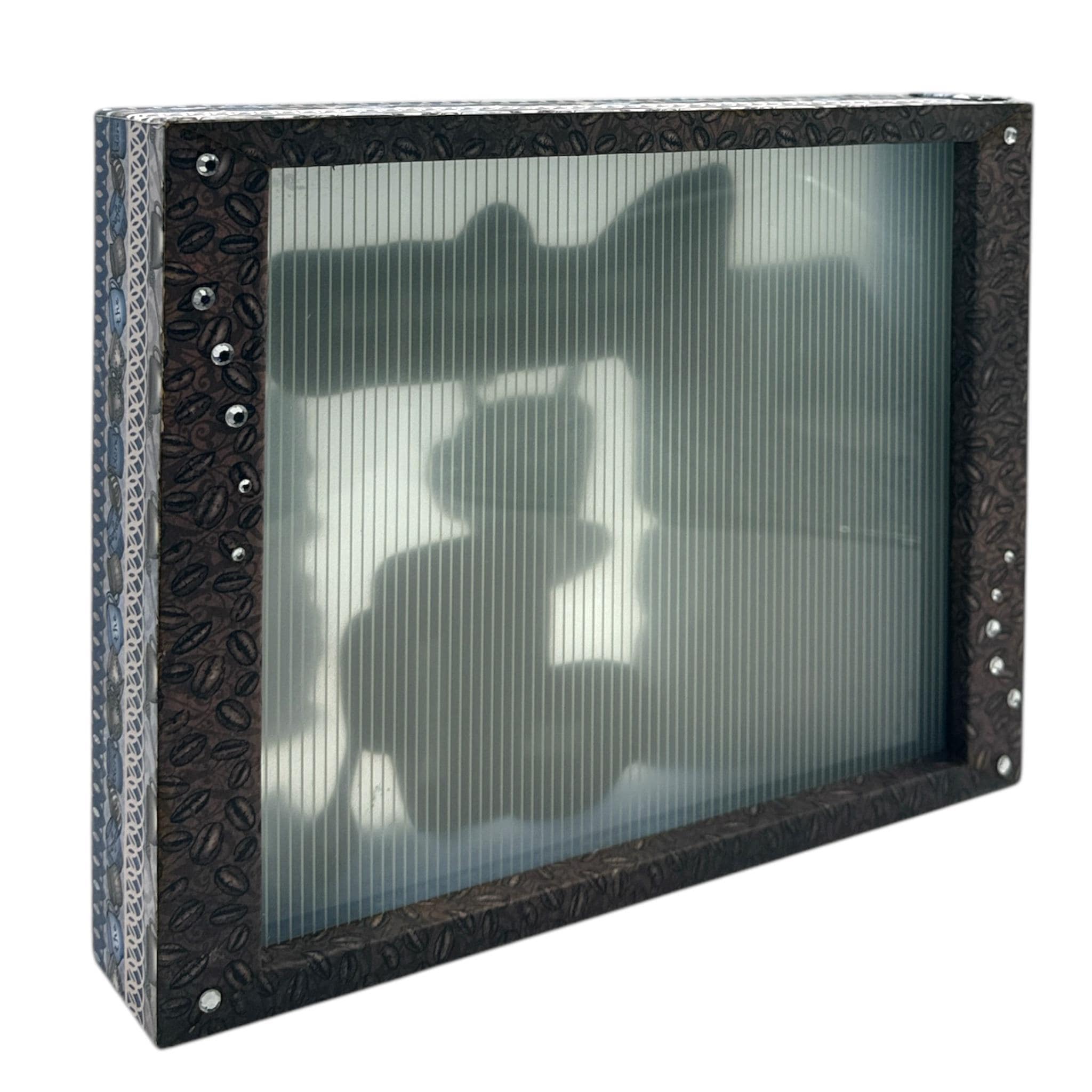 Handcrafted Coffee Talk Tabletop Frame Altered Art Paper Creation image 2