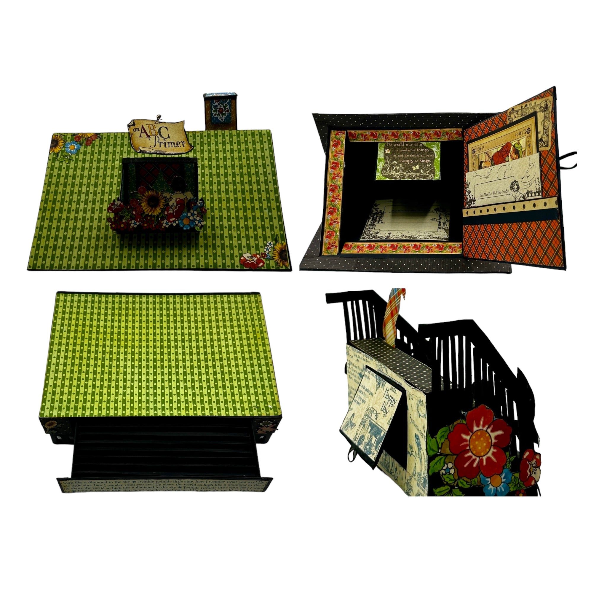Handcrafted ABC Primer School House Paper Creation image 9