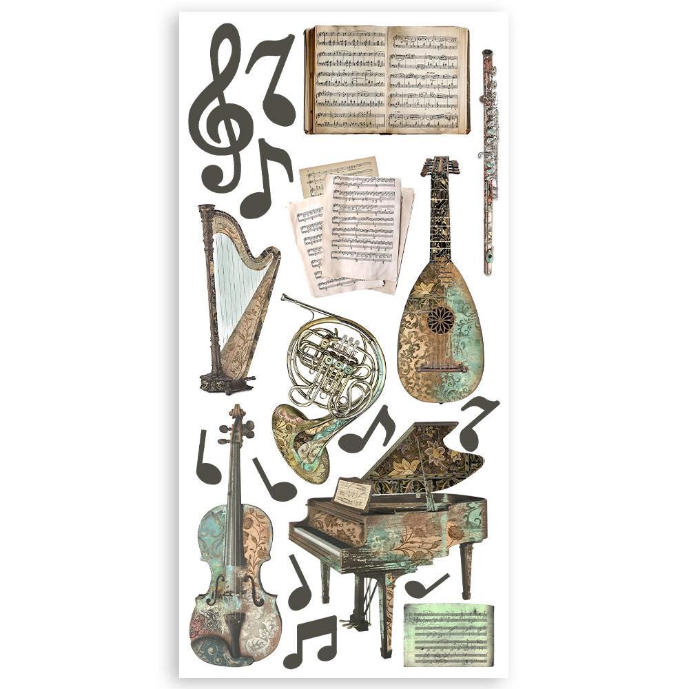 Stamperia Music Collection Paper Cut-Outs - SKU SBBCT05 image 1