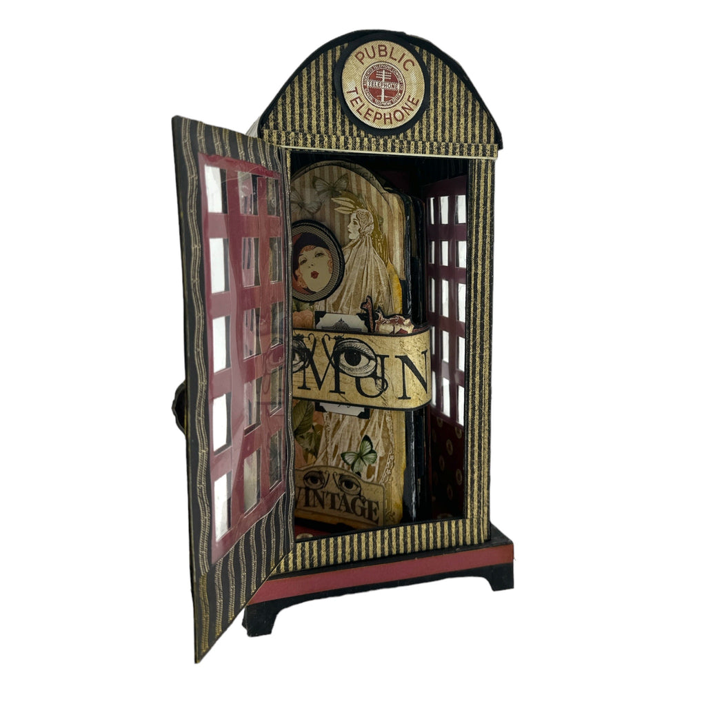Handcrafted Communique Telephone Booth and Mini Album Creation image 2