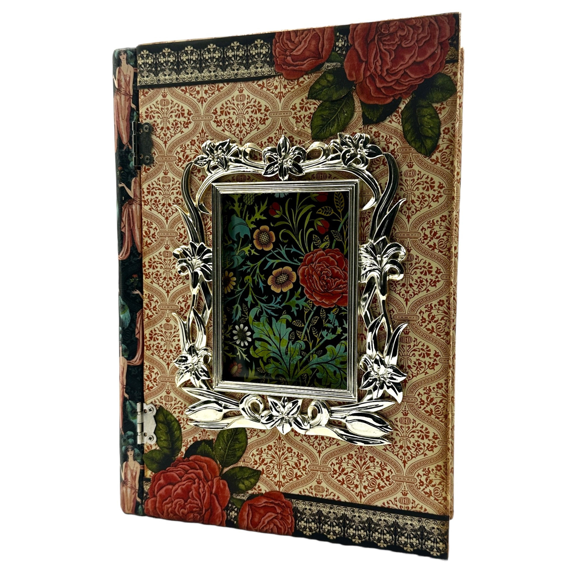 Handcrafted Couture Altered Art Faux Book Frame Jewelry Box image 0