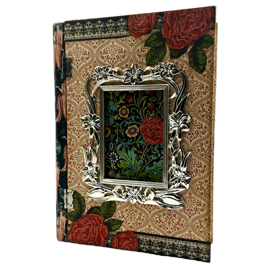 Handcrafted Couture Altered Art Faux Book Frame Jewelry Box image 0