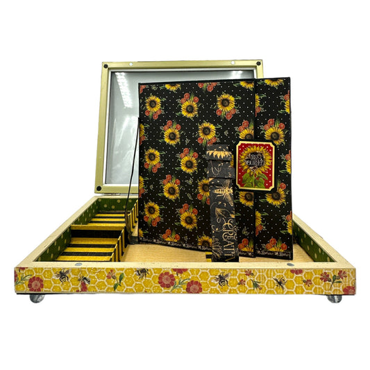 Handcrafted Let it Bee Table Shadow Memory Box Altered Art Creation image 0