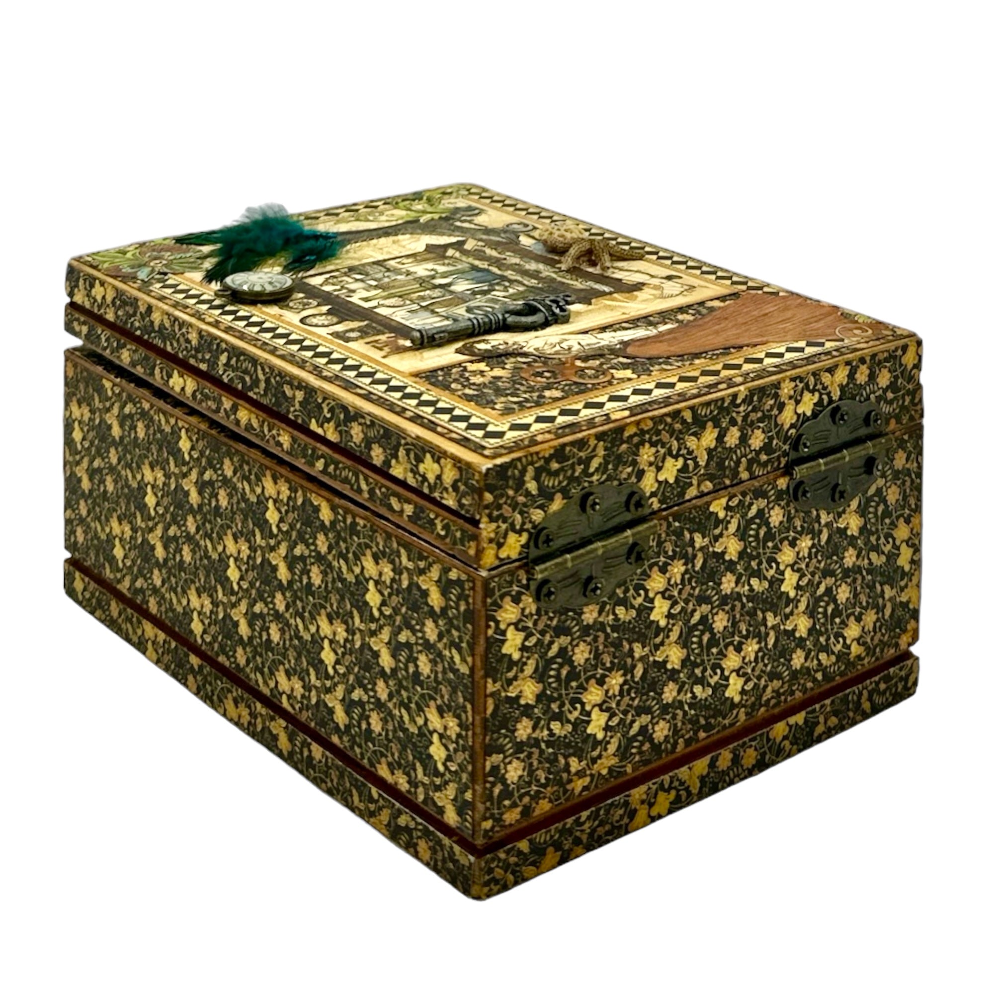 Handcrafted Olde Curiosity Shoppe Treasure Box Altered Paper Creation image 2
