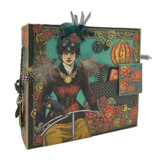 Handcrafted Steampunk Spells Mini Album Paper Creation image 0
