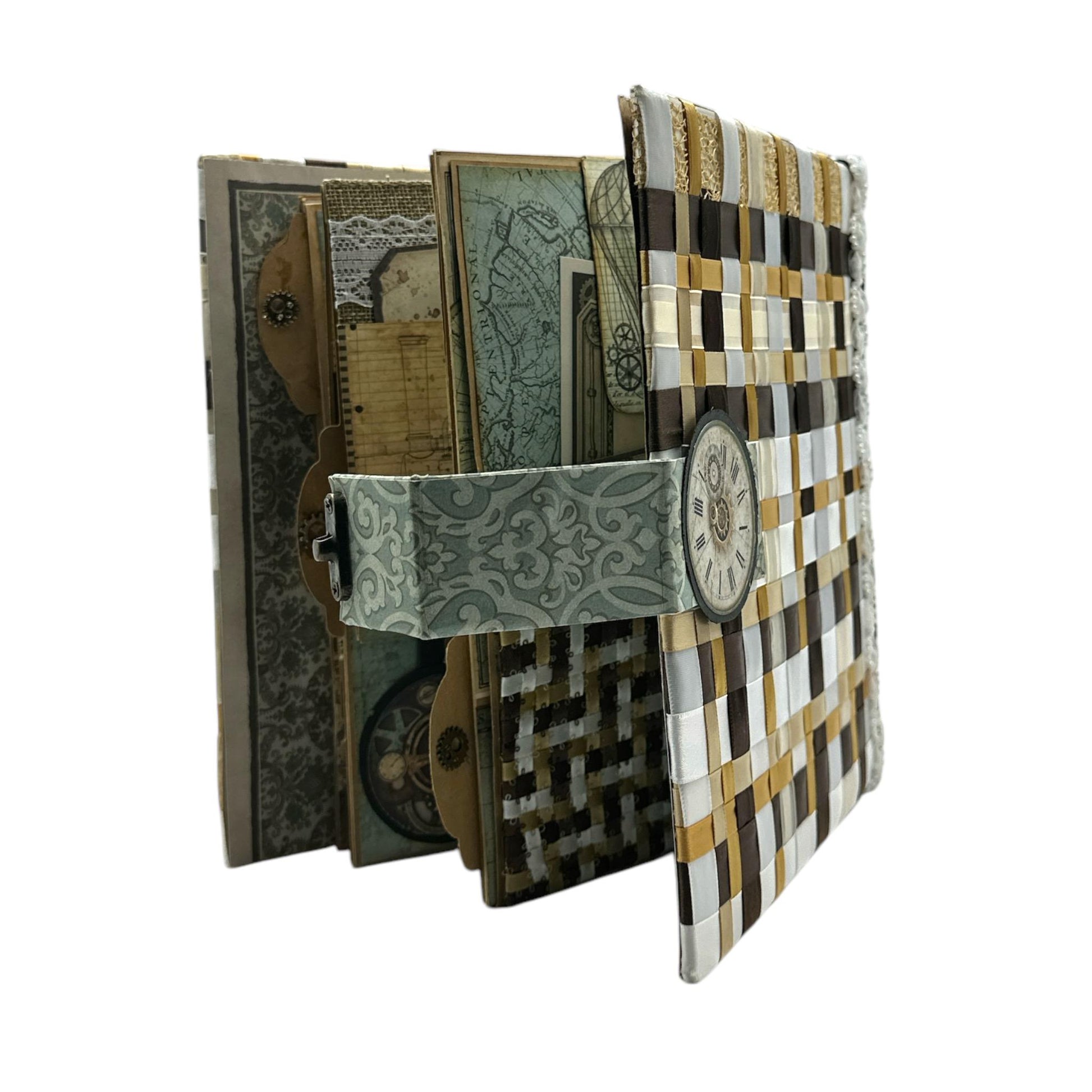 Handcrafted Voyages in Ribbon Steampunk Inspired Mini Album image 6