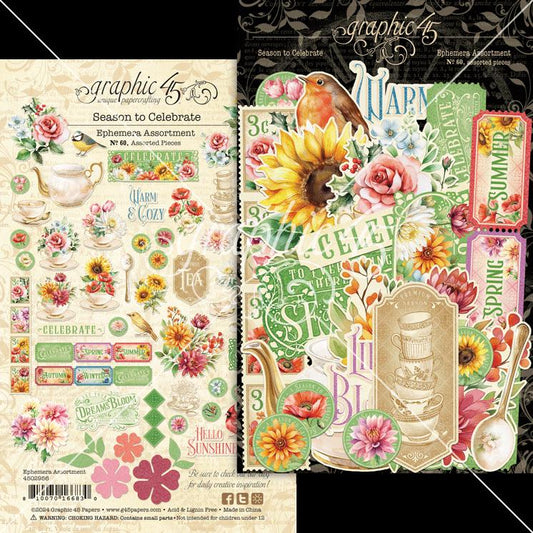Graphic 45 Season to Celebrate Ephemera Set – SKU 4502956 image 0
