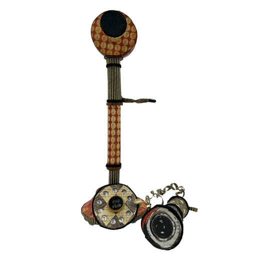 Handcrafted Communique Old Fashioned Telephone & Album Paper Creation image 1