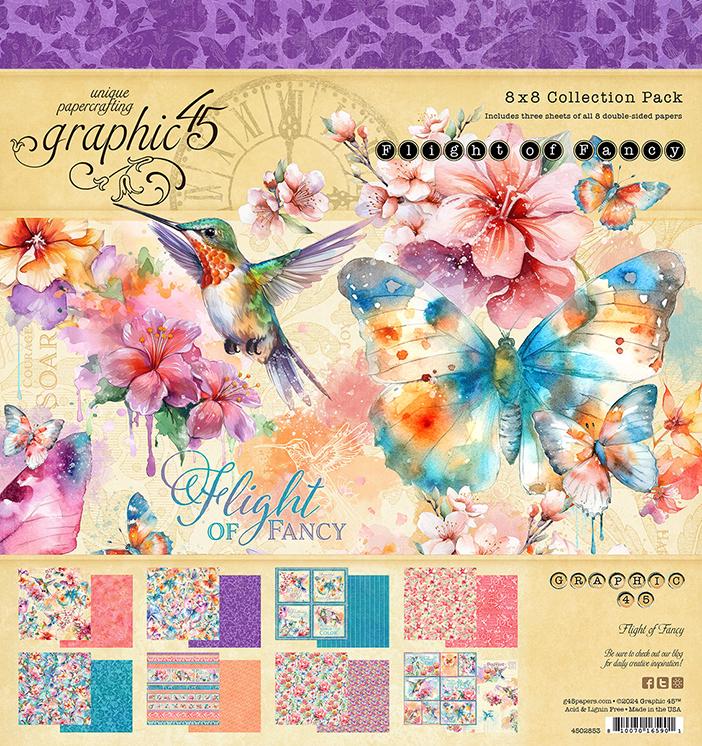 Graphic 45 Flight of Fancy 8×8 Collection Pack – SKU 4502853 image 0