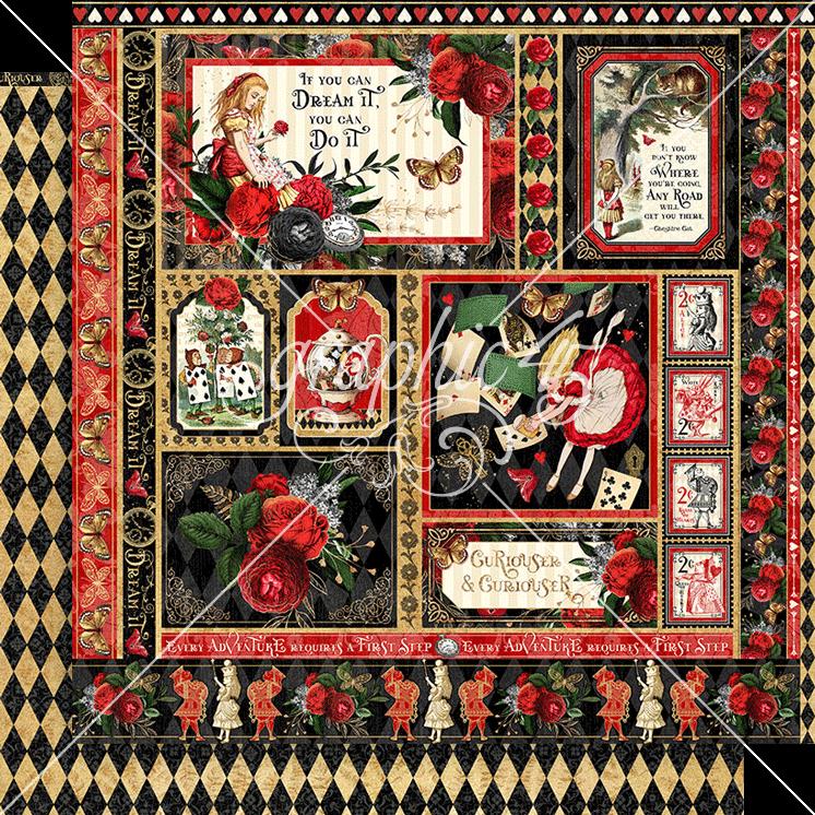 Graphic 45 Curiouser & Curiouser 8×8 Collection Pack – SKU 4502936 image 3
