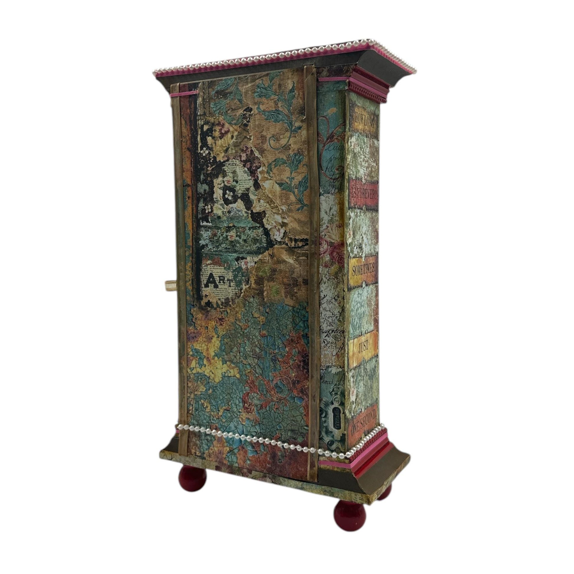 Handcrafted Time is an Illusion Inspired Altered Art Clock and Mini Album image 2