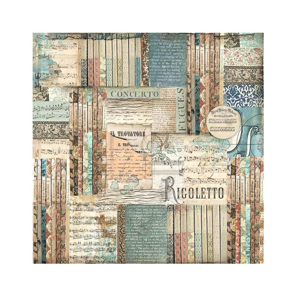 Stamperia Music Collection 4 Pack Fabric Sheets - SKU SBPLT38 image 2