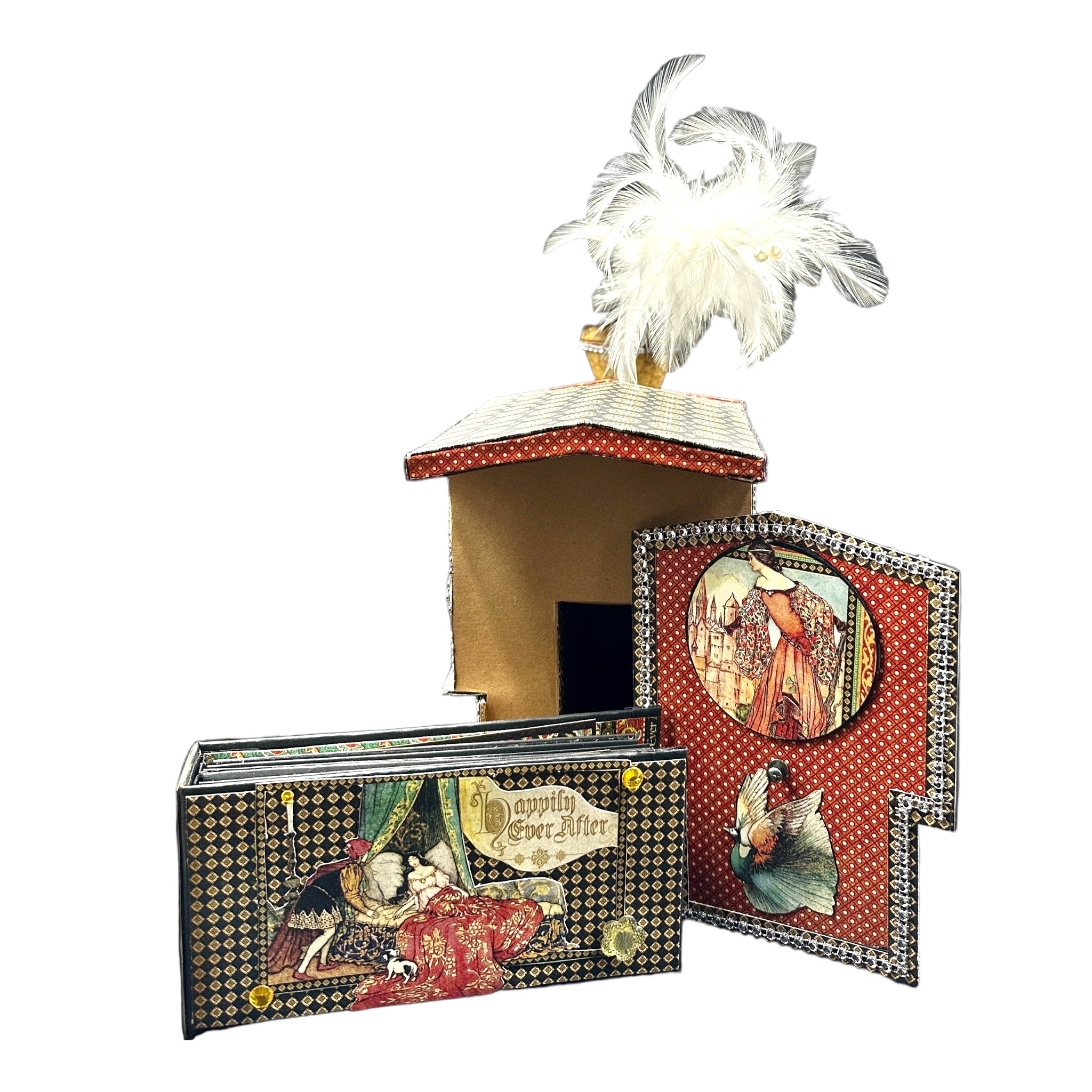 Handcrafted Enchanted Forest Train Engine with Hidden Mini Album image 4
