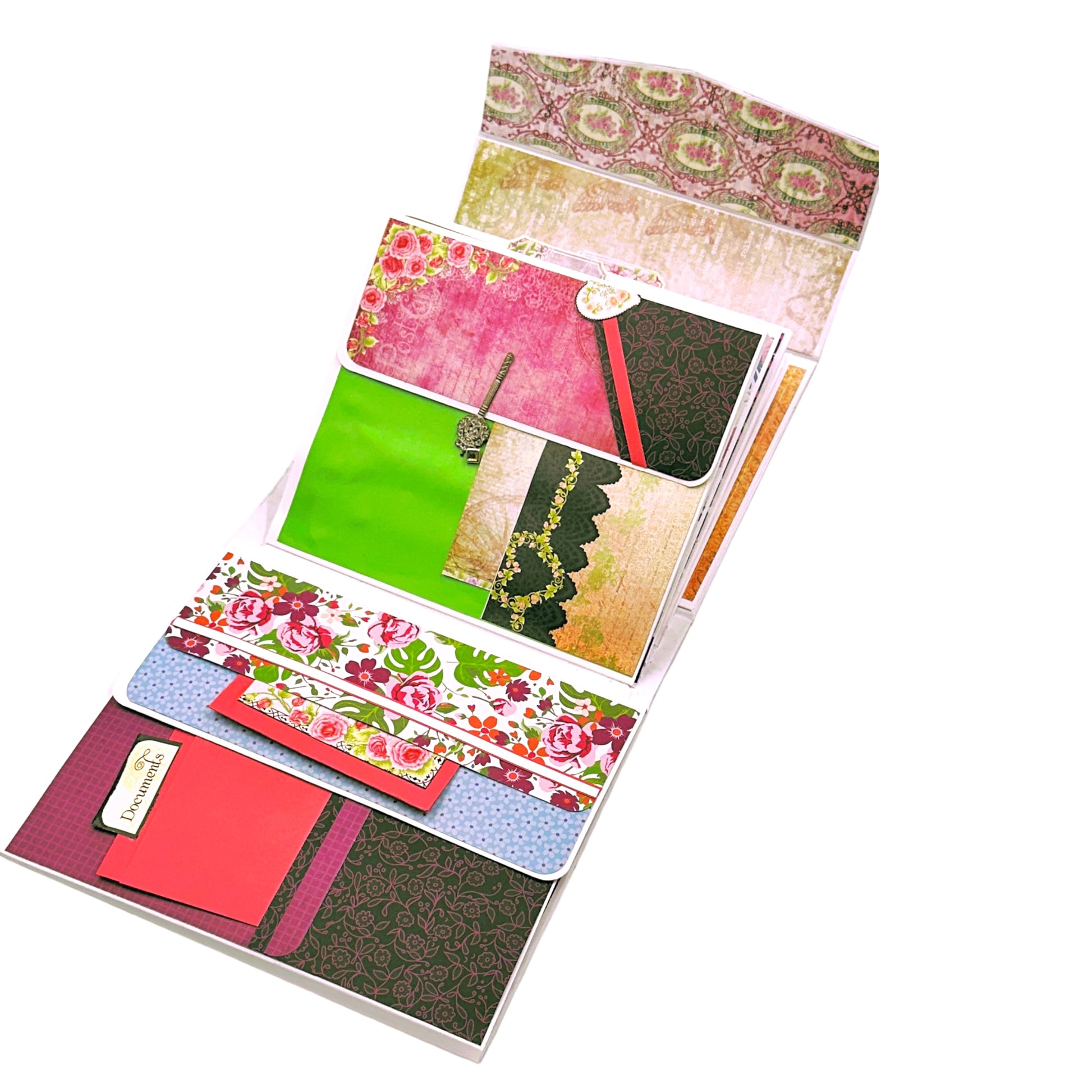 Handcrafted Wooden Rose Inspired Altered Art Memory Box image 9