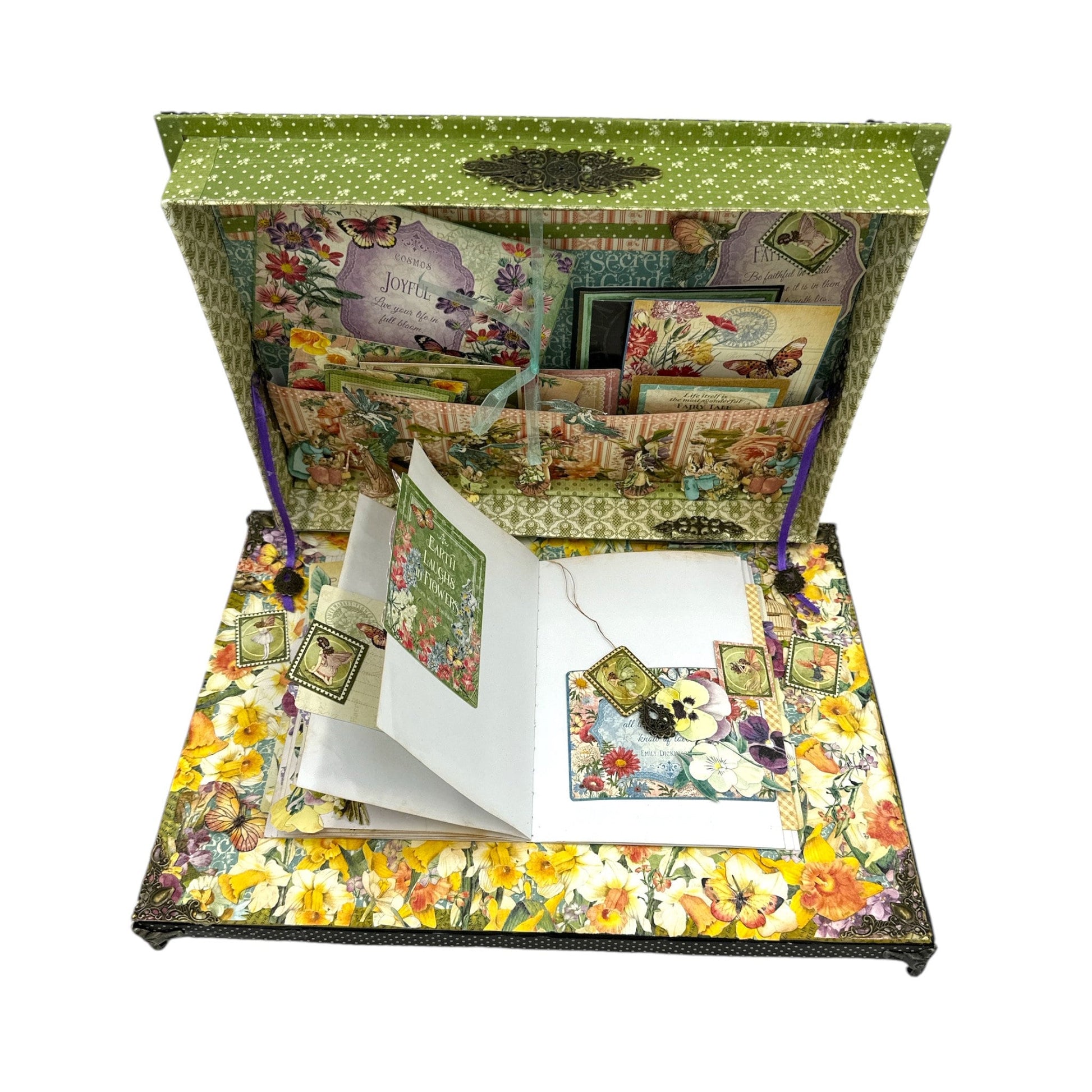 Handcrafted Springtime Inspired Popup Box Decoration Paper Creation image 4