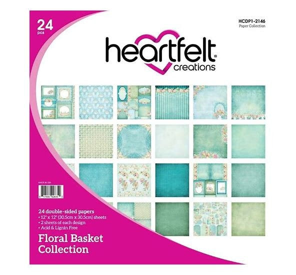 Heartfelt Creations Floral Basket Collection 12x12 Paper Pad-SKU HCDP1-2146 image 0