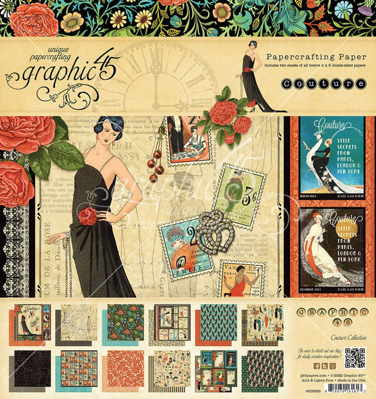 Graphic 45 Couture Collection 8x8 Paper Pad image 0